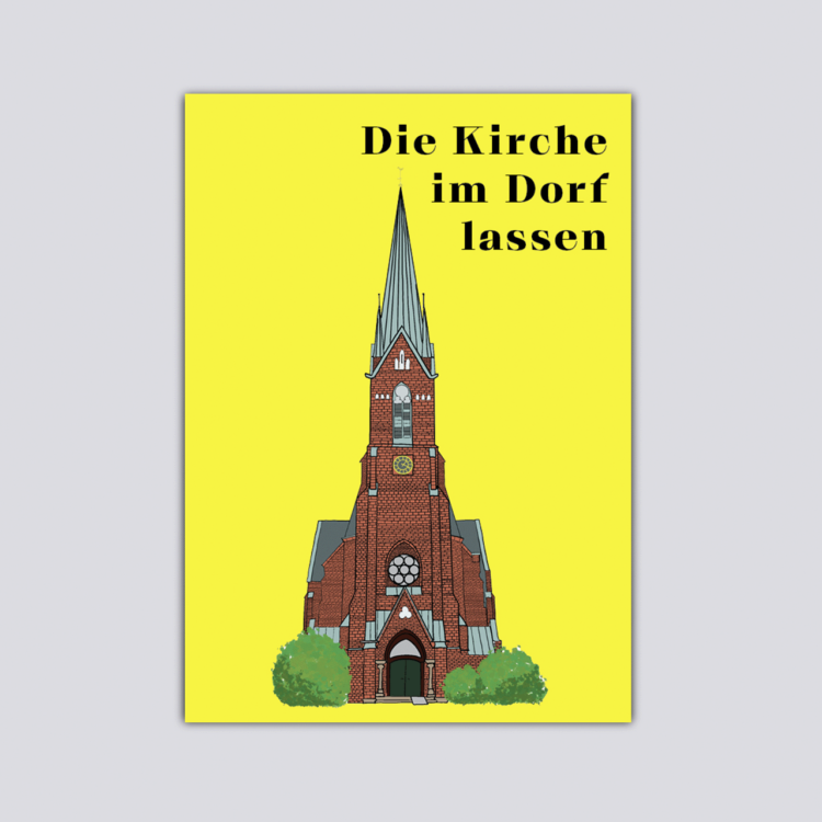 Postkarte Souvenir Evangelische Kirche Blankenese